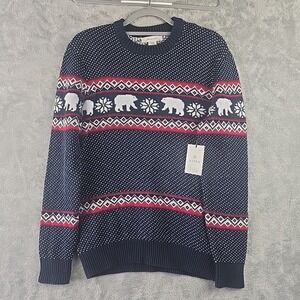 Aspen Sweater Mens‎ Size Medium Polar Bear Christmas Ski Fair Isle Nordic Winter